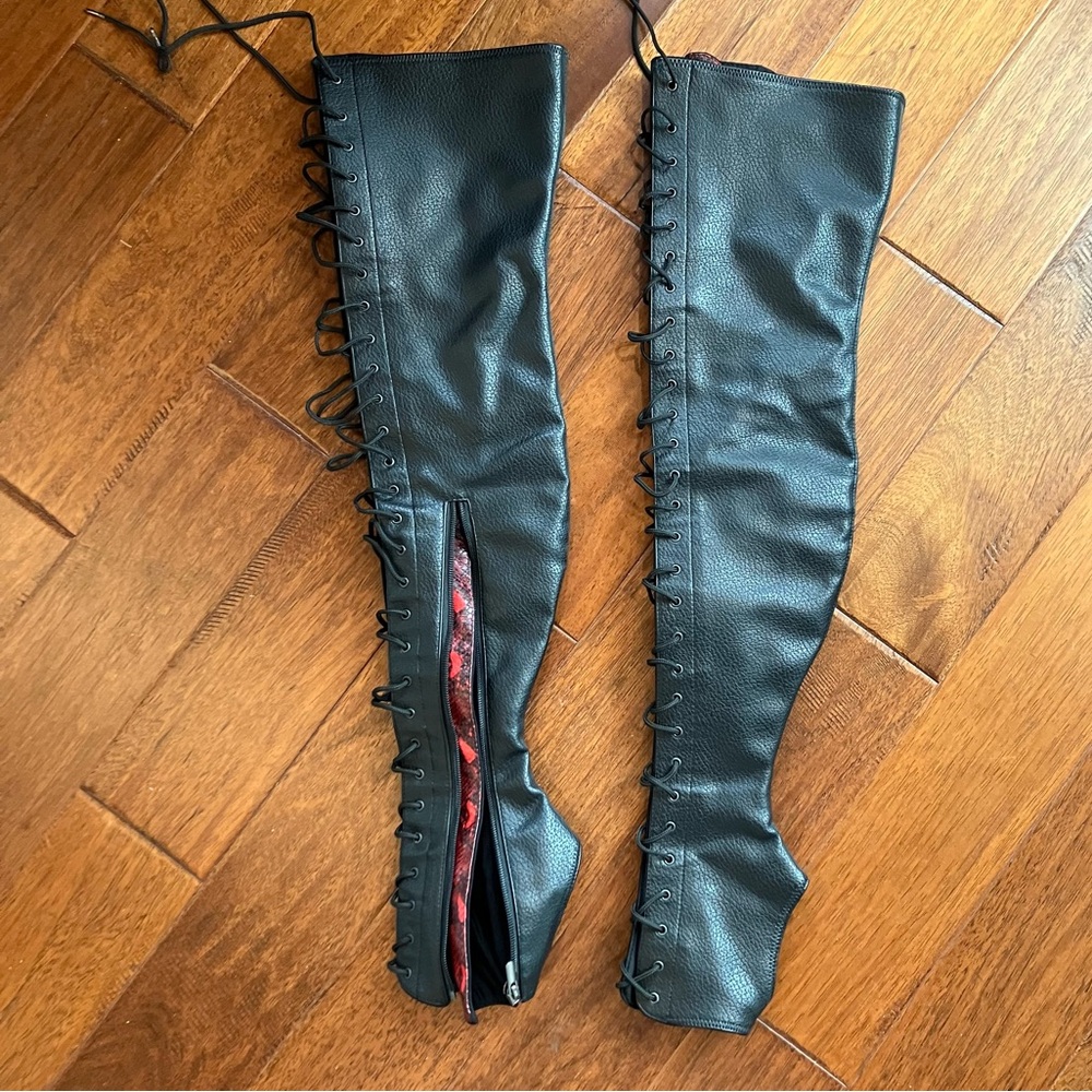 Platform Protector Boot Sleeves Thigh High Pole D… - image 1
